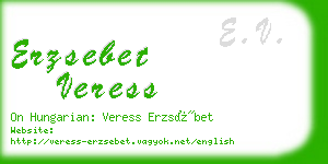 erzsebet veress business card